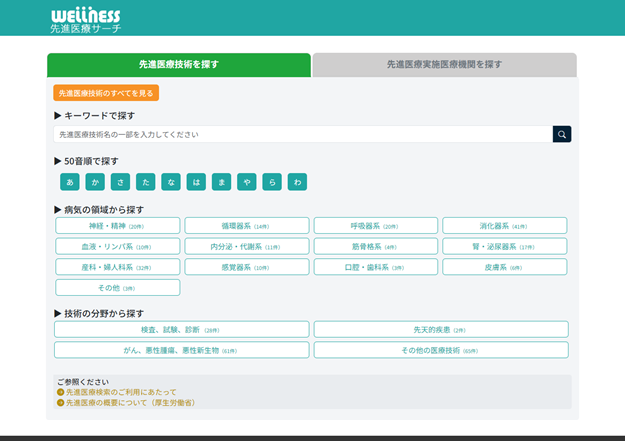 先進医療サーチ